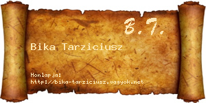 Bika Tarziciusz névjegykártya